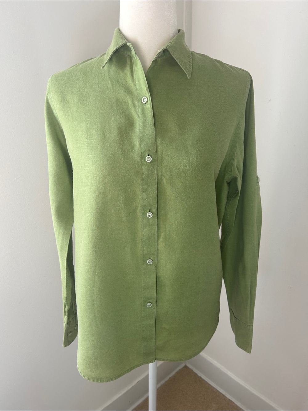 Jones New York Green Linen Shirt sz S